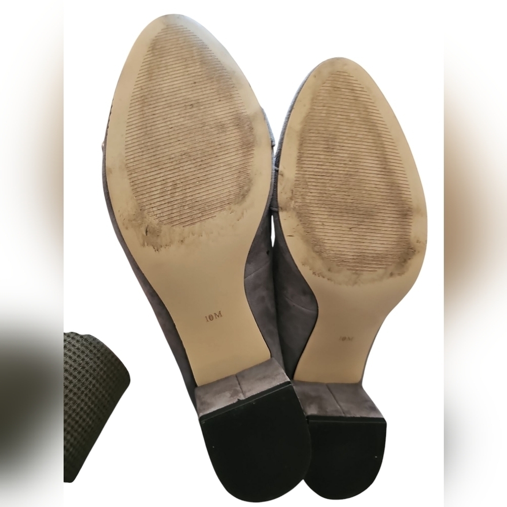 Talbots Isa Gray Suede Women's Shoes with Pearl Embellished Buckle Sz 10 SH457 - Picture 7 of 8
